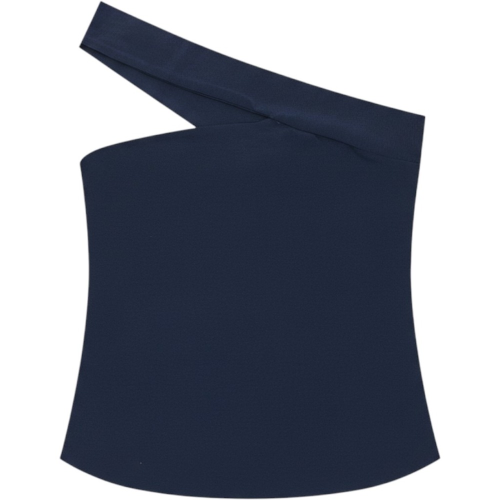 Skims Cotton Jersey Asymmetrical Top White Cutout One Shoulder XS TP-TOP-11287W